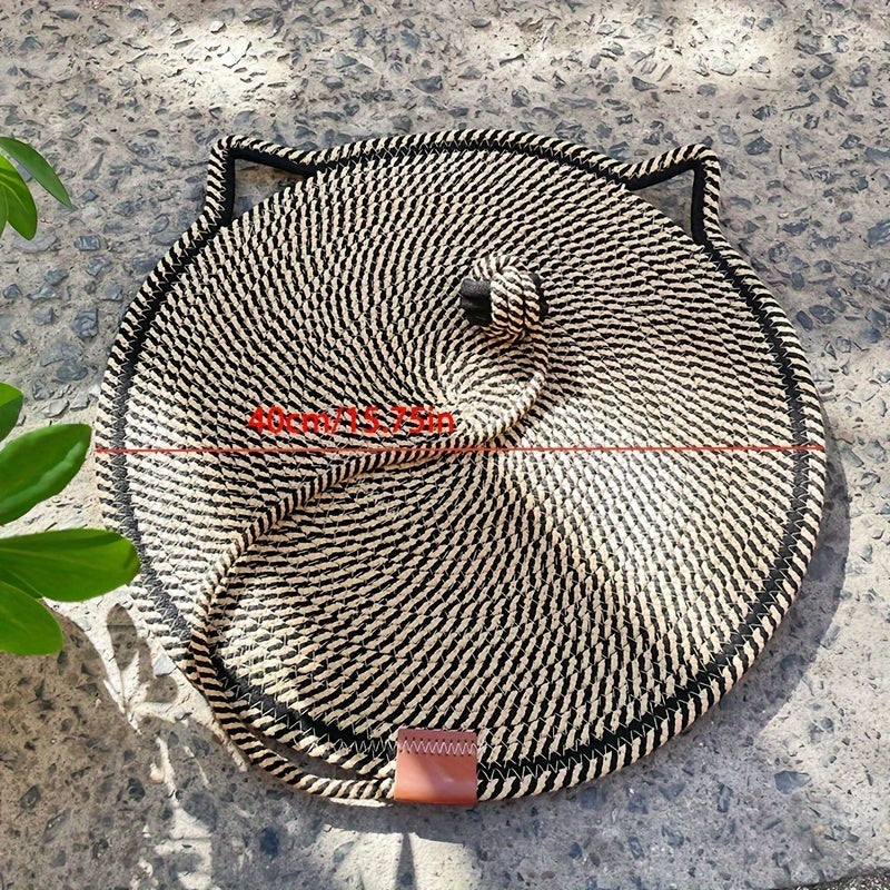 Thảm Nằm Cotton Cho Mèo – Kèm Bóng Đồ Chơi & Bề Mặt Cào Móng