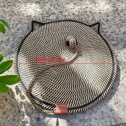 Thảm Nằm Cotton Cho Mèo – Kèm Bóng Đồ Chơi & Bề Mặt Cào Móng