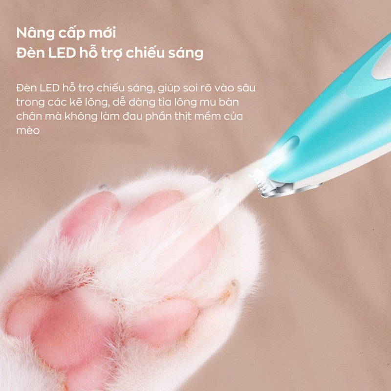 Tông Đơ Tỉa Lông Bàn Chân Cho Mèo – Êm Ái, Hiệu Quả