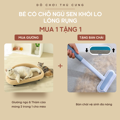 Giường ngủ & Thảm cào móng 2 trong 1 cho mèo