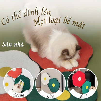 Tấm Cào Móng Cho Mèo Hình Bông Hoa – Bền, Thân Thiện Môi Trường