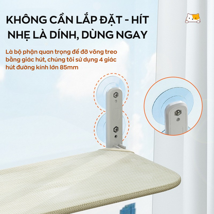 Giường Treo Cửa Sổ Cho Mèo – Không Gian Riêng Trên Cao