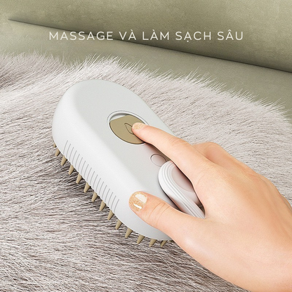 Lược Chải Lông Mèo Hơi Nước 3 Trong 1 – Chải Chuốt & Massage