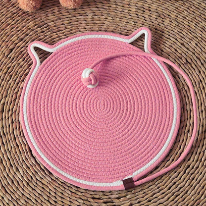 Thảm Nằm Cotton Cho Mèo – Kèm Bóng Đồ Chơi & Bề Mặt Cào Móng