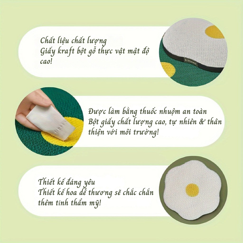 Tấm Cào Móng Cho Mèo Hình Bông Hoa – Bền, Thân Thiện Môi Trường