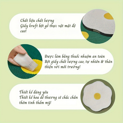 Tấm Cào Móng Cho Mèo Hình Bông Hoa – Bền, Thân Thiện Môi Trường