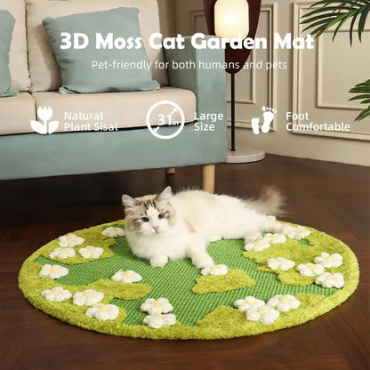 Large Sisal Cat Scratcher Rug (31")