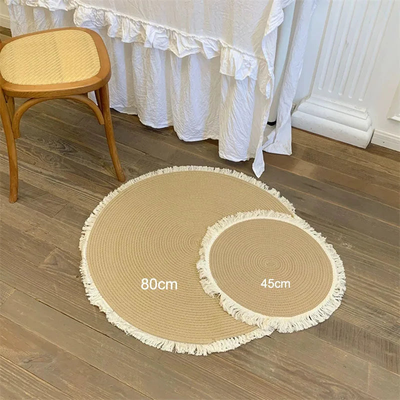 Thảm Đan Thủ Công Bằng Sợi Đay Thiên Nhiên