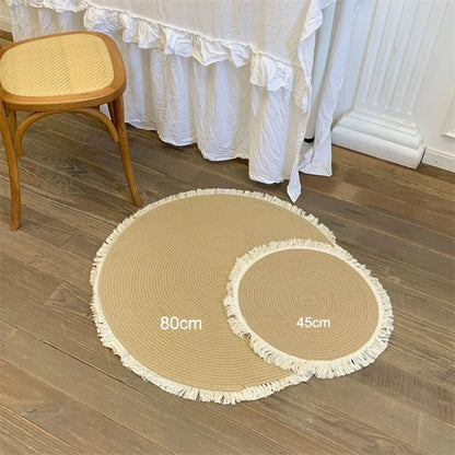 Thảm Đan Thủ Công Bằng Sợi Đay Thiên Nhiên