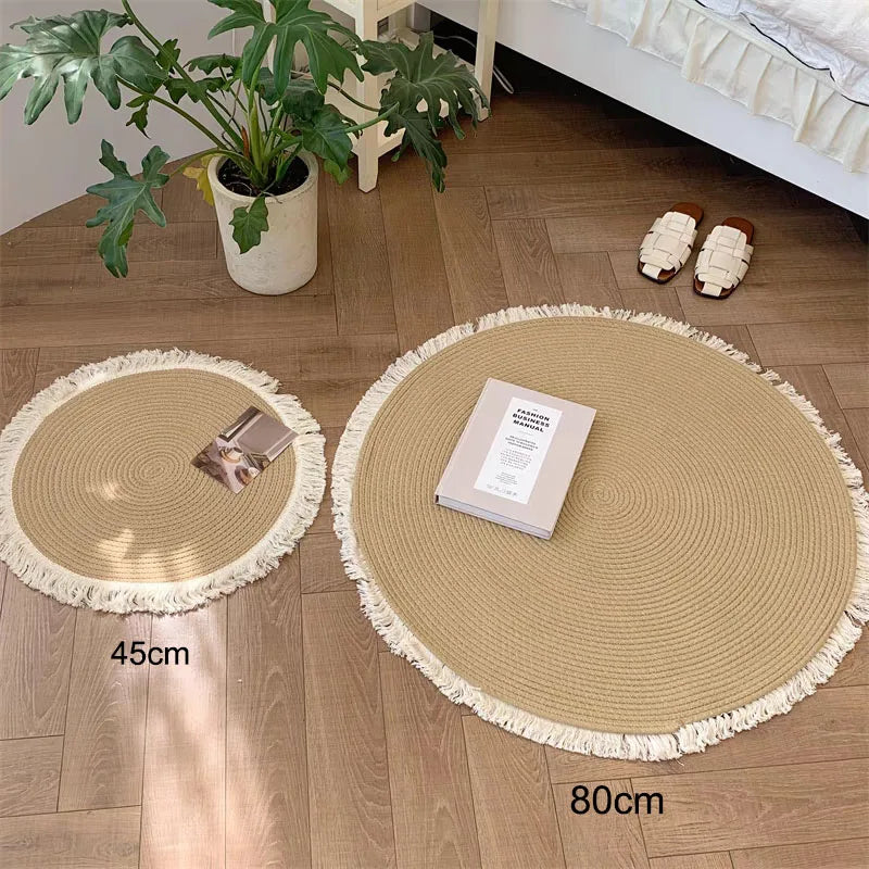 Thảm Đan Thủ Công Bằng Sợi Đay Thiên Nhiên