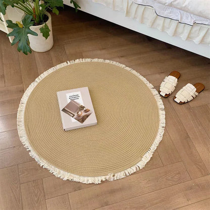 Thảm Đan Thủ Công Bằng Sợi Đay Thiên Nhiên