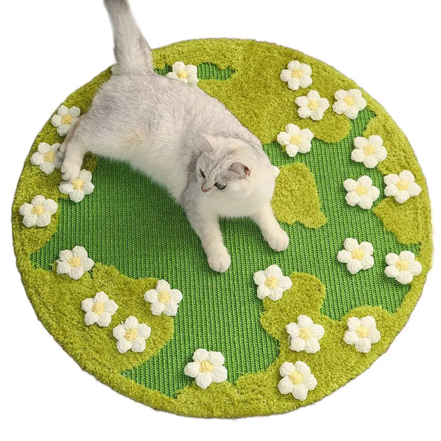 Large Sisal Cat Scratcher Rug (31")