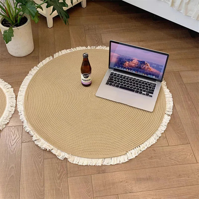 Thảm Đan Thủ Công Bằng Sợi Đay Thiên Nhiên