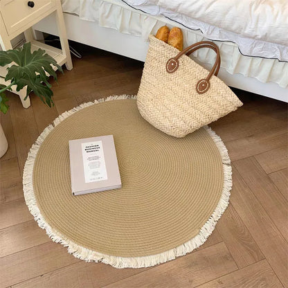 Thảm Đan Thủ Công Bằng Sợi Đay Thiên Nhiên