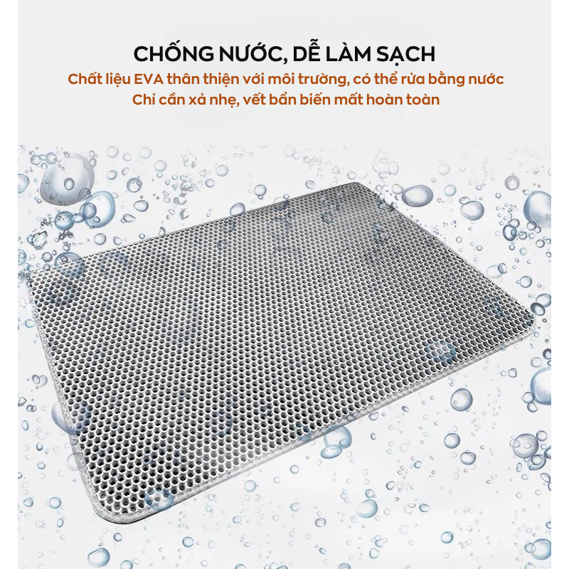 Thảm Lót Cát Cho Mèo Hai Lớp - Chống Trượt, Chống Thấm Nước & Bền Bỉ
