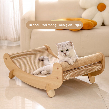 Giường Gỗ Cho Mèo Đa Năng – Chắc Chắn, Bền Bỉ