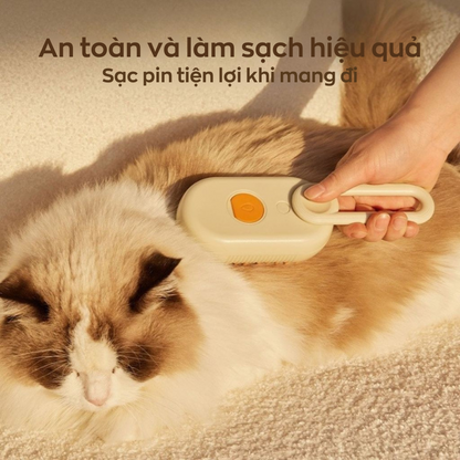 Lược Chải Lông Mèo Hơi Nước 3 Trong 1 – Chải Chuốt & Massage