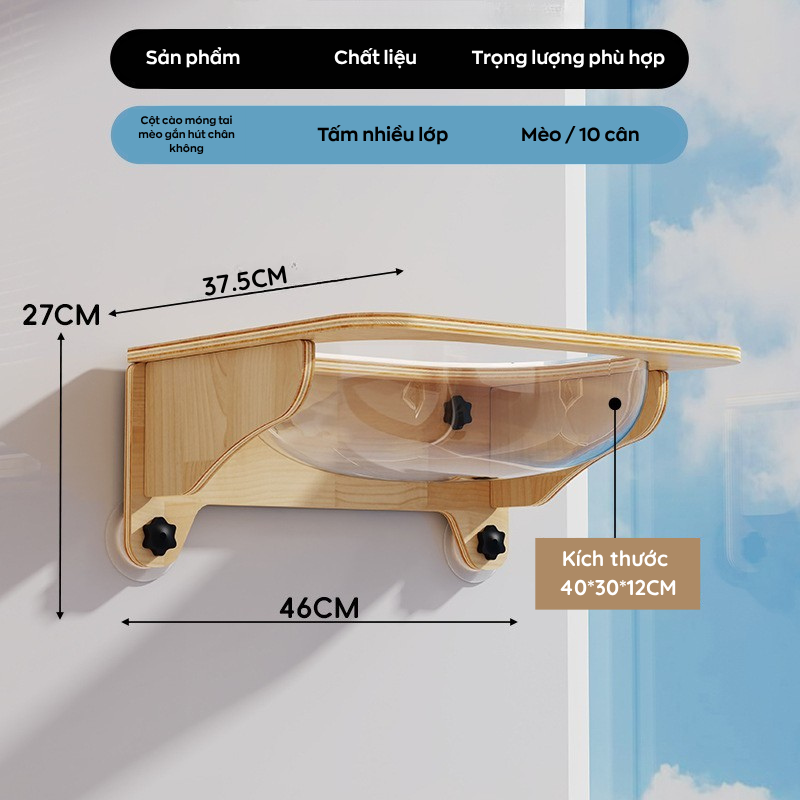 Bộ Khung Leo Treo Tường Cho Mèo - Tối Ưu Không Gian